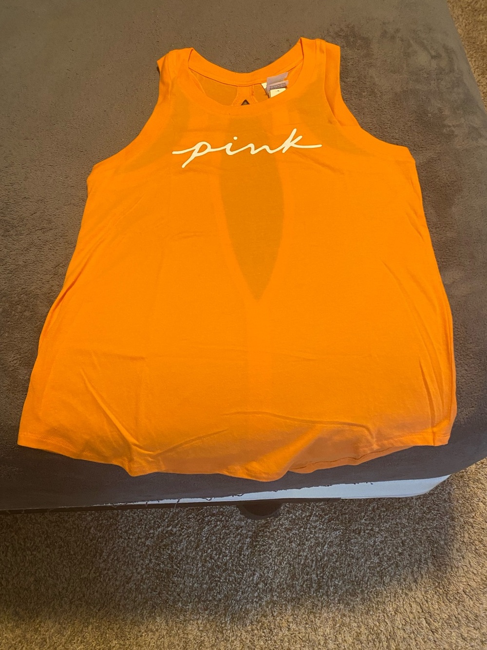 Pink Victorias Secret logo tank top